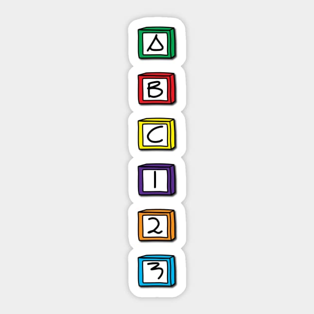 AlphaNumeric Blocks Sticker by Verl